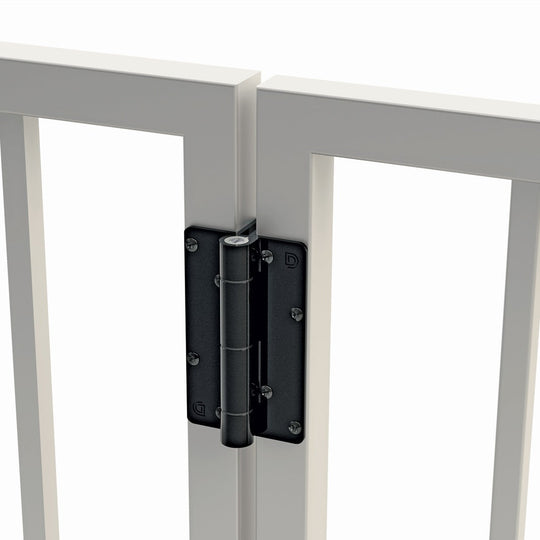 D&D Technologies vyriai juodi aliumininiai su pritraukimu 2vnt su 2 kojelėmis tvoros varteliams iki 20kg.