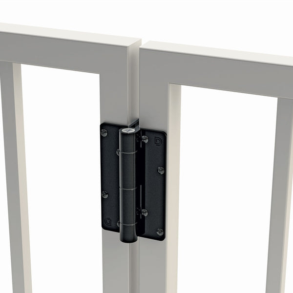 D&D Technologies vyriai juodi aliumininiai su pritraukimu 2vnt su 2 kojelėmis tvoros varteliams iki 20kg.