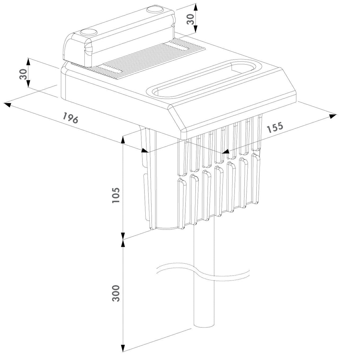Iscentrine vartu fiksatoriaus atrama gaudytuvas brezinys