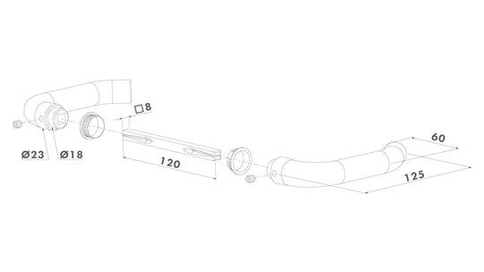 Locinox juodos anoduoto aliuminio rankenos imontuojamoms spynoms b tipo.