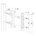 Locinox SFKO ir SFKO-5060 atramos-gaudytuvo matmenys ir montavimo schema