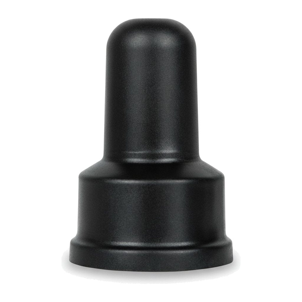 Veržlės su poveržle ir varžto prailgintas dangtelis, juoda (RAL 9005)